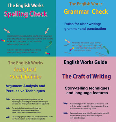 Four workbook pack: spelling, grammar, metalanguage, literary features